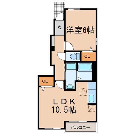 桔梗Ⅱの物件間取画像